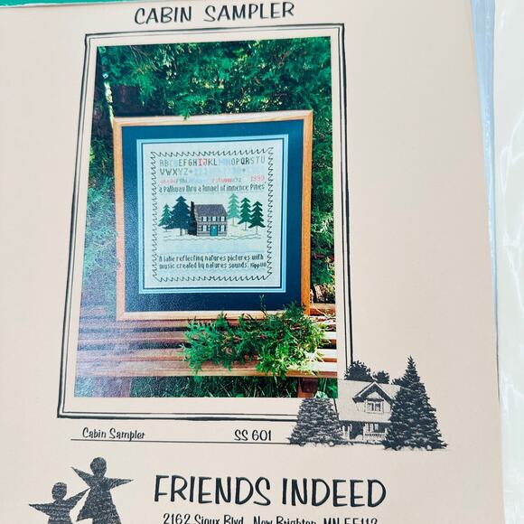 Mountain Winter Cabin Woods Retreat Cross Stitch Chart Pattern Mixed Lot Bear - Picture 2 of 9